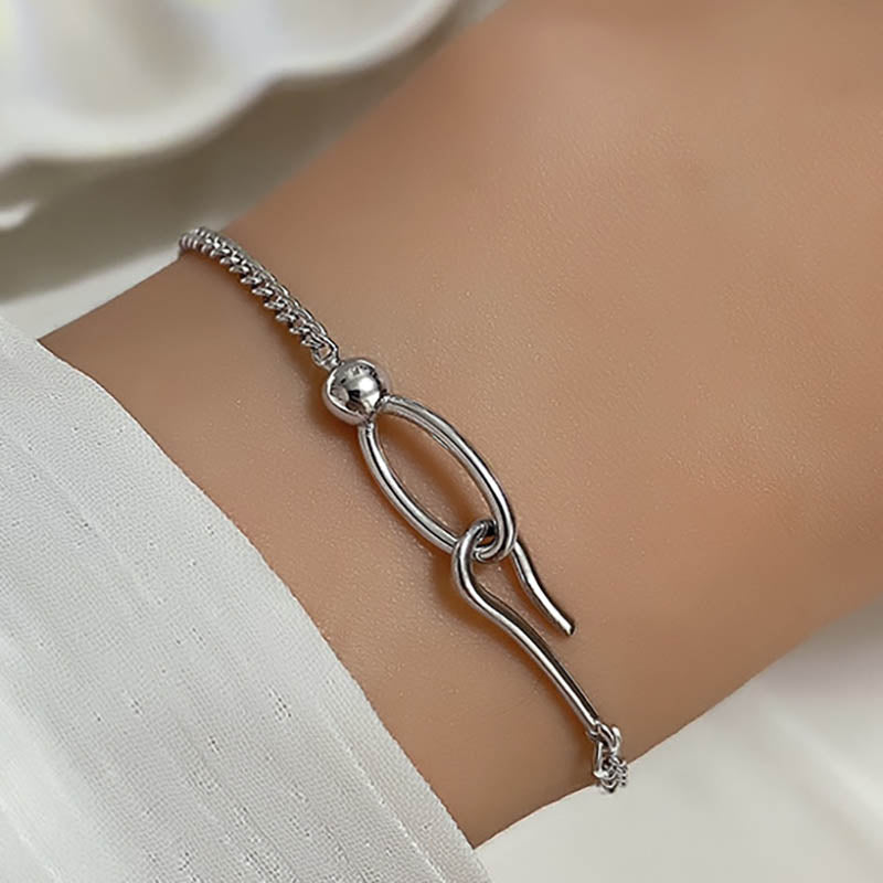 Women's Silver Hook Bracelet