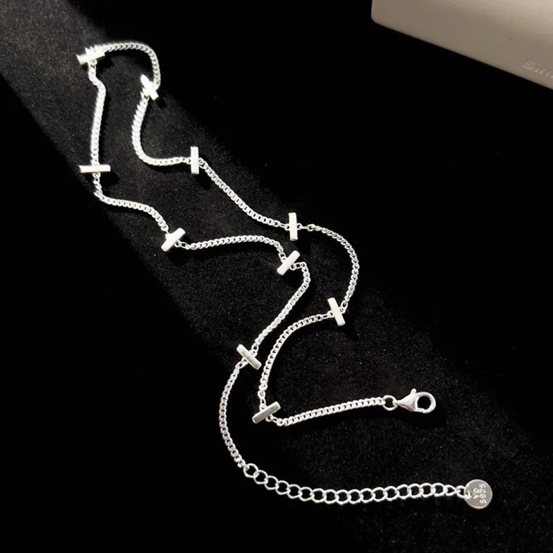925 Minimal Bar Chain Necklace