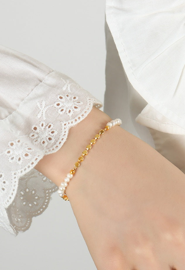 18K Dainty FW Pearl Beads Everyday Bracelet (BACKORDER)