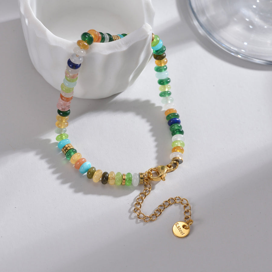 GARDEN BOHO - Colourful Rainbow Beads Bracelets