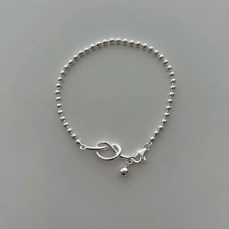 925 Infinite Pretzel Beads Bracelet