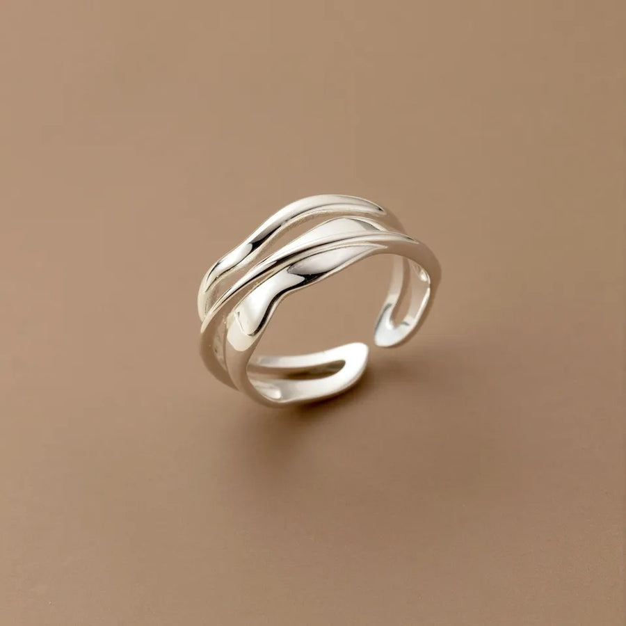925 Wave Layered Tier Ring (BACKORDER)