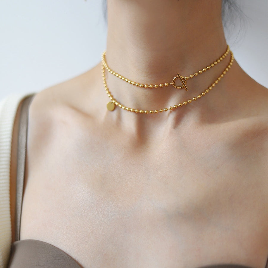 925 Leia T-Bar Multi Ways Beads Necklace