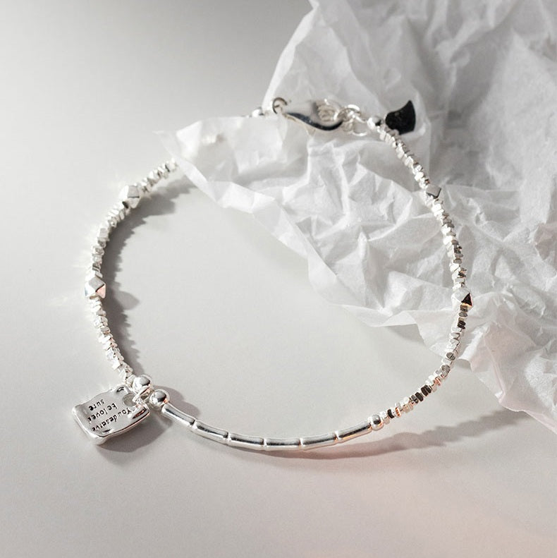 925 Clara Multi Beads Tag Bracelet