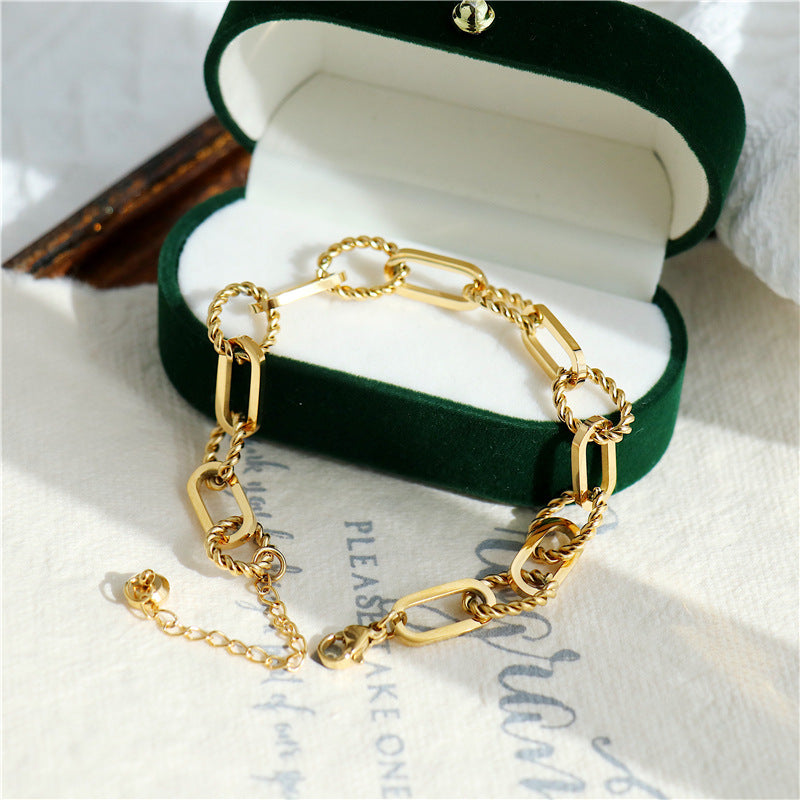 18K Chantal Spiral Link Chain Bracelet (BACKORDER)