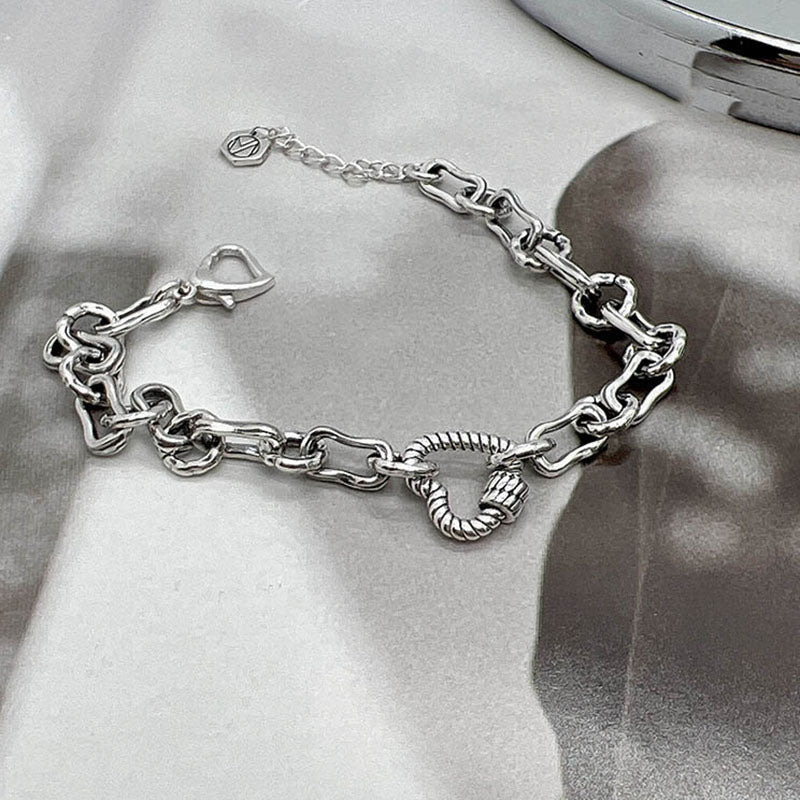 925 Heart Locket Wiggle Chain Bracelet (BACKORDER)