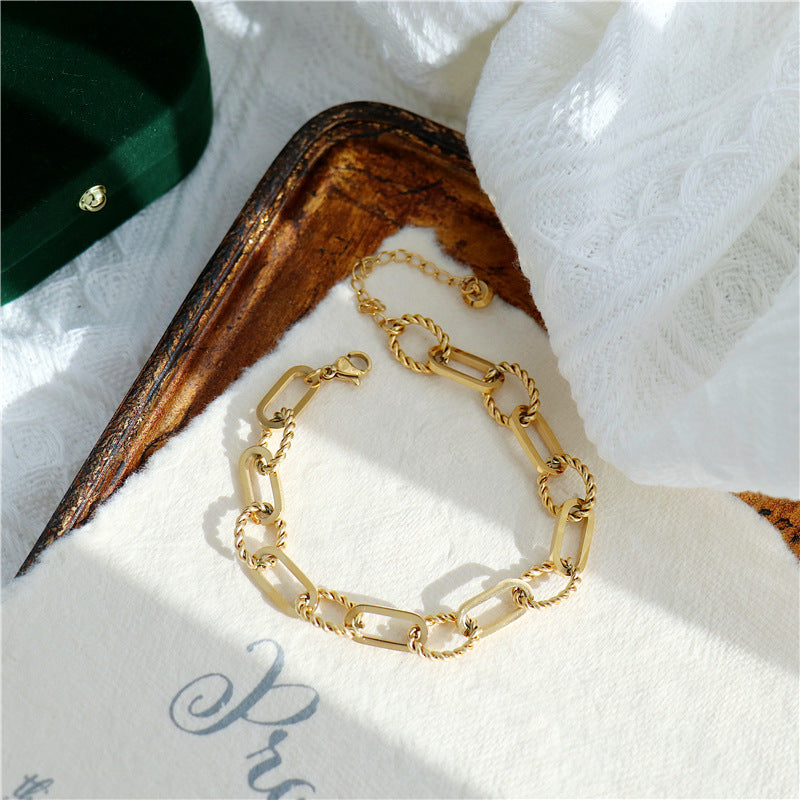 18K Chantal Spiral Link Chain Bracelet (BACKORDER)