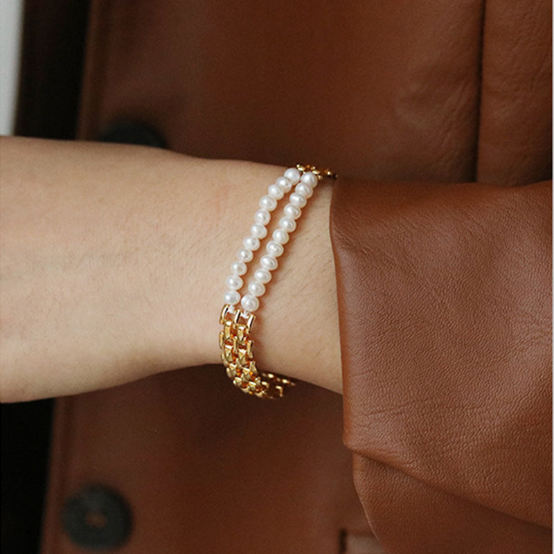 CAPSULE COLLECTION - 18K Pearls Buckle Chain Bracelet