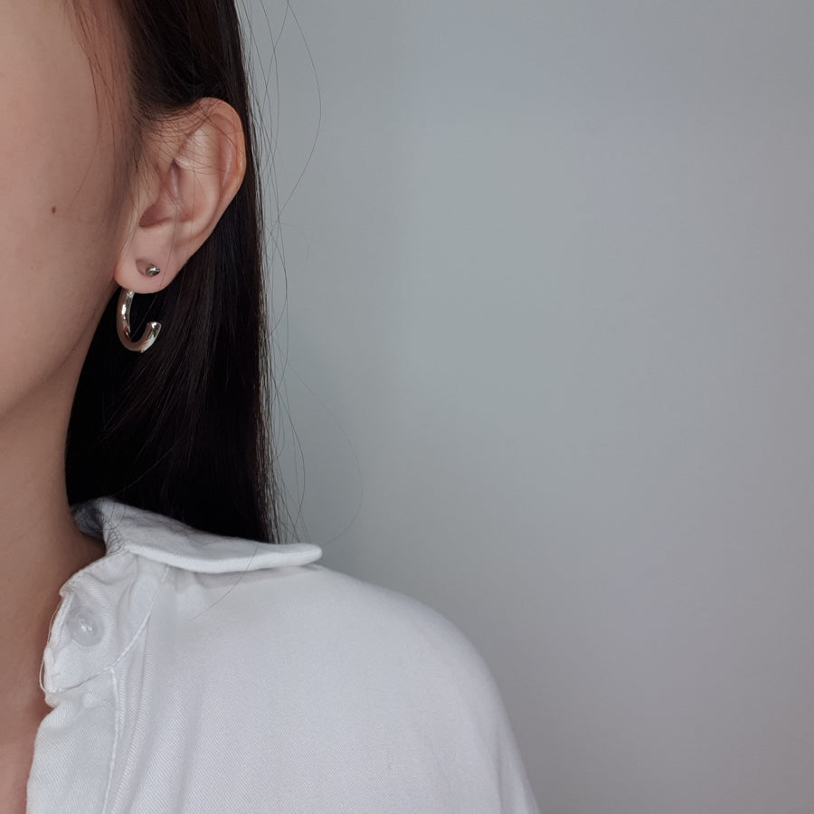 925 Celine Hoop Earrings (BACKORDER)