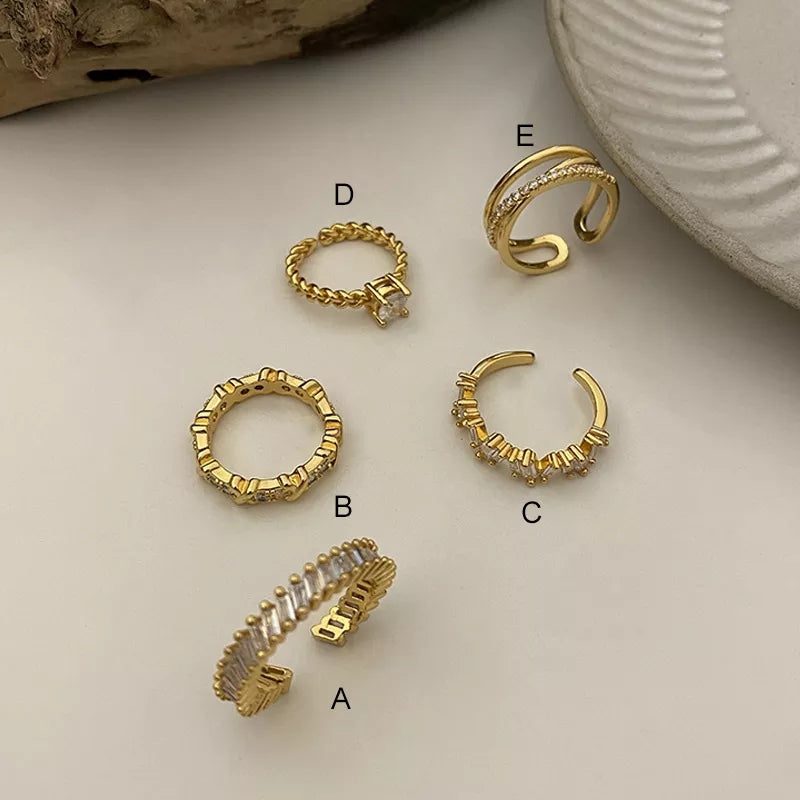 18K Venice Crystal Rings Series