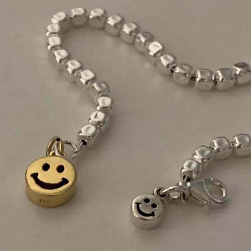 925 Mr Happy Cube Beads Bracelet