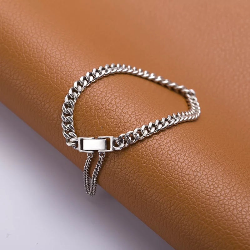 925 Buckle Flat Chain Bracelet (BACKORDER)