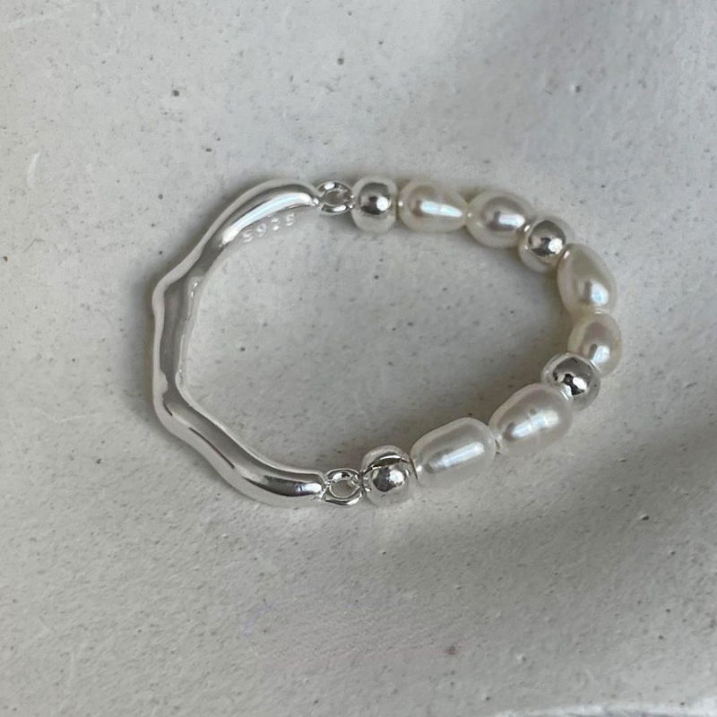 925 Kiki Pearl x Beads Twig Ring (BACKORDER)