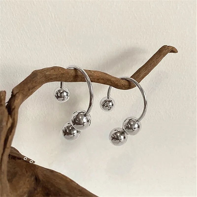 925 Lola Pinball Hoop Earrings (BACKORDER)