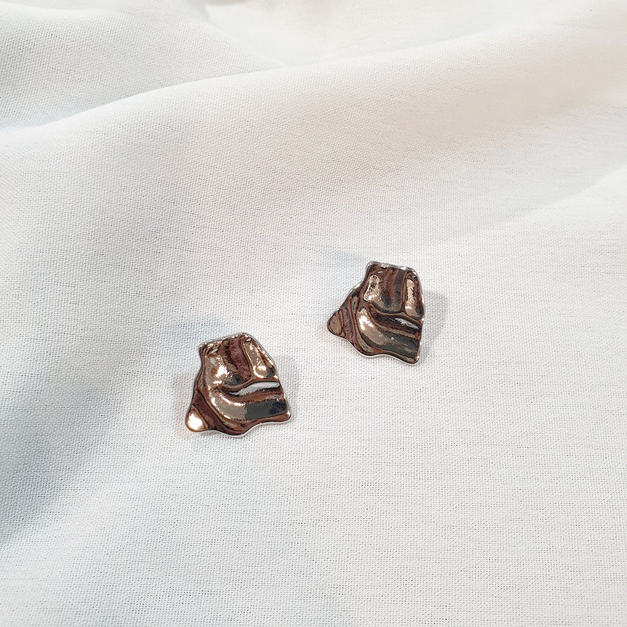 925 Metal Petal Earrings (BACKORDER)