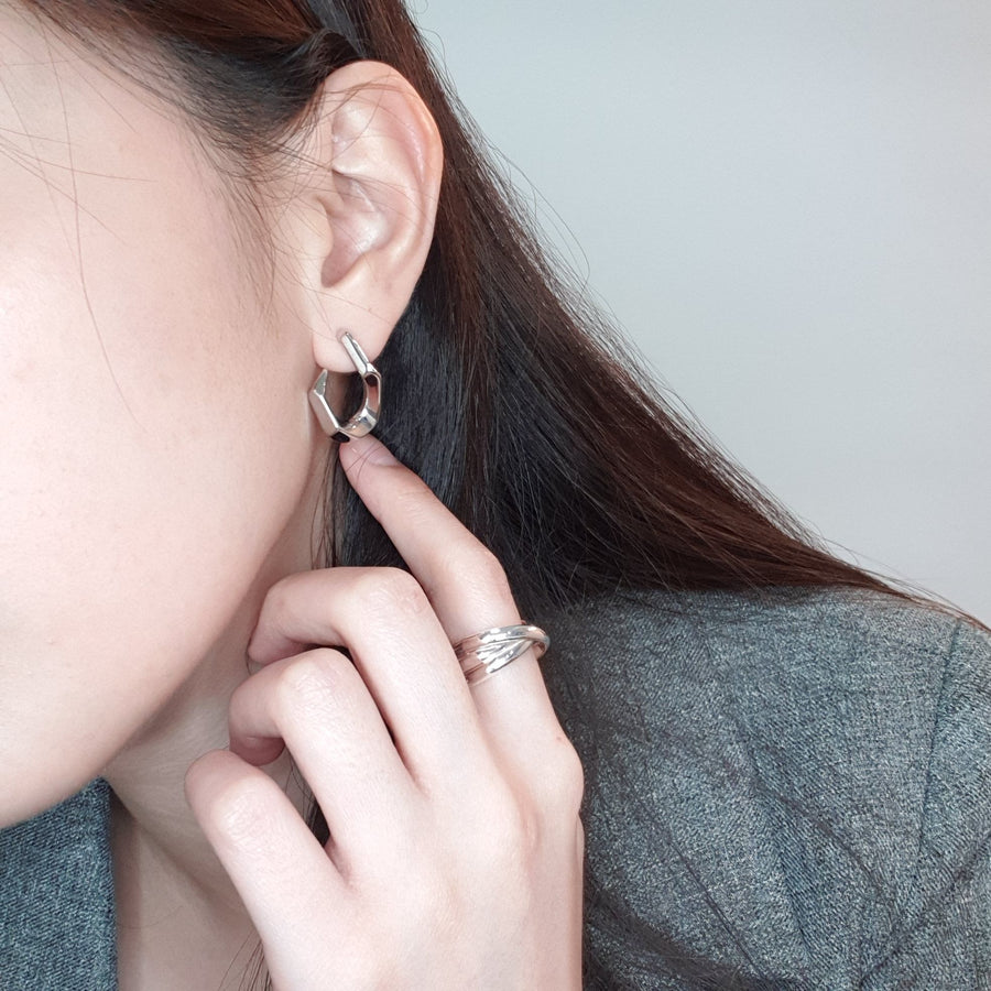 925 Geometric Droplets Earrings (BACKORDER)