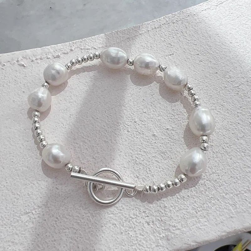 925 Judy FW Pearls x Beads T-Bar Bracelet (BACKORDER)