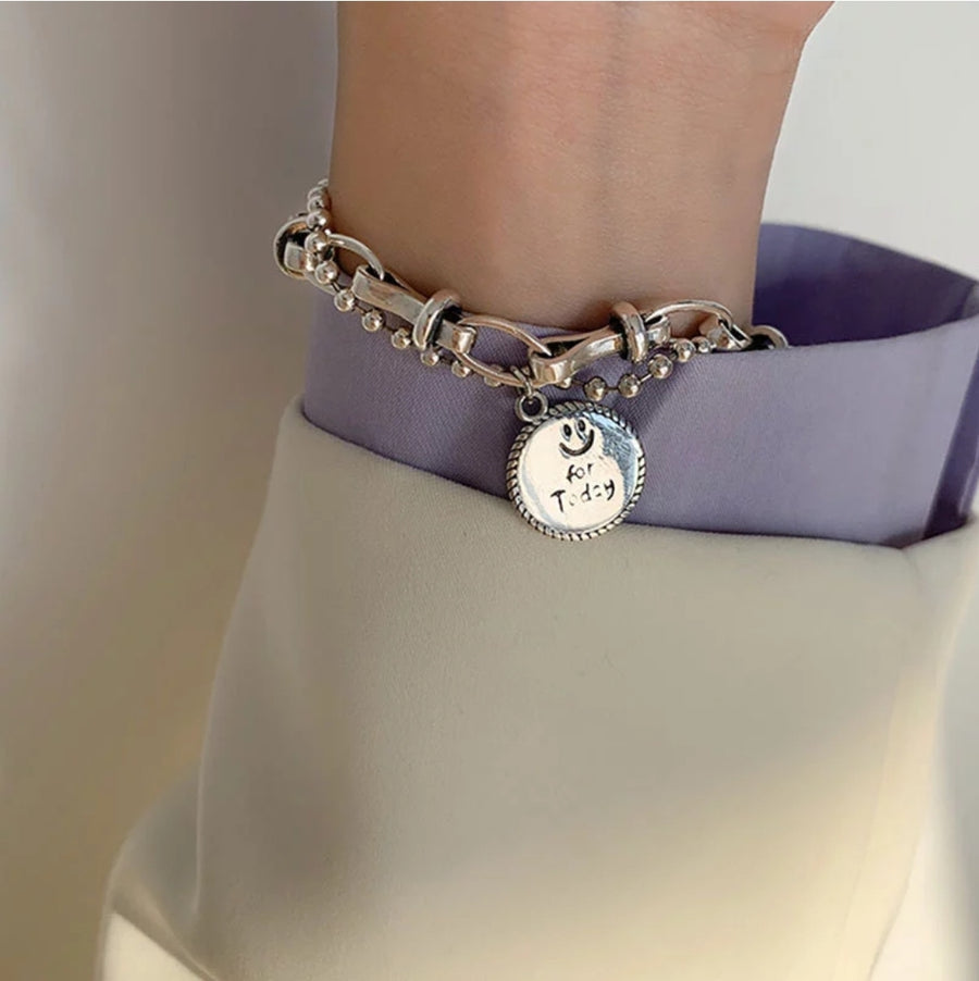 925 Knot x Beads Layered Chain Bracelet (BACKORDER)