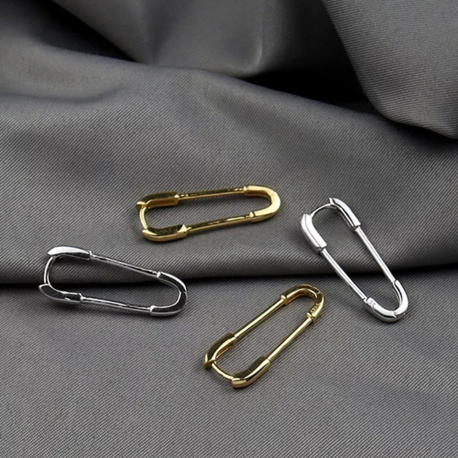 925 Safety Pin Earrings (BACKORDER)