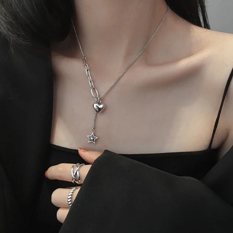 925 Luv x Dangling Star Necklace (BACKORDER)
