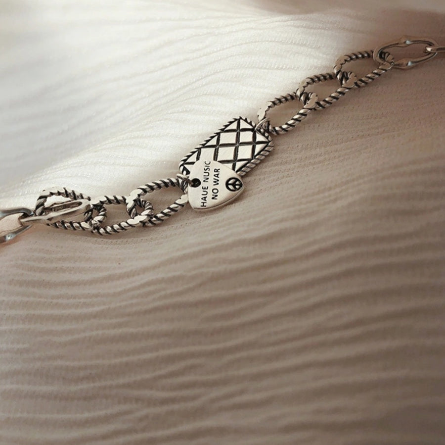 925 Quilted x Spiral Chain Bracelet (BACKORDER)