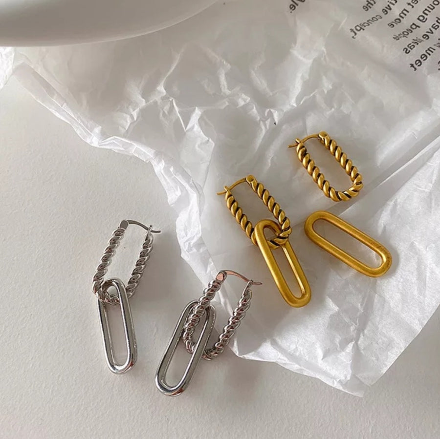 925 Duo Loop Earrings (BACKORDER)