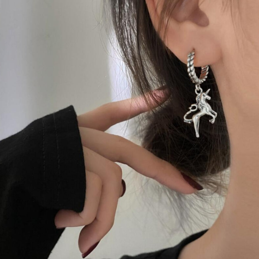 925 Dangling Unicorn Earrings (BACKORDER)