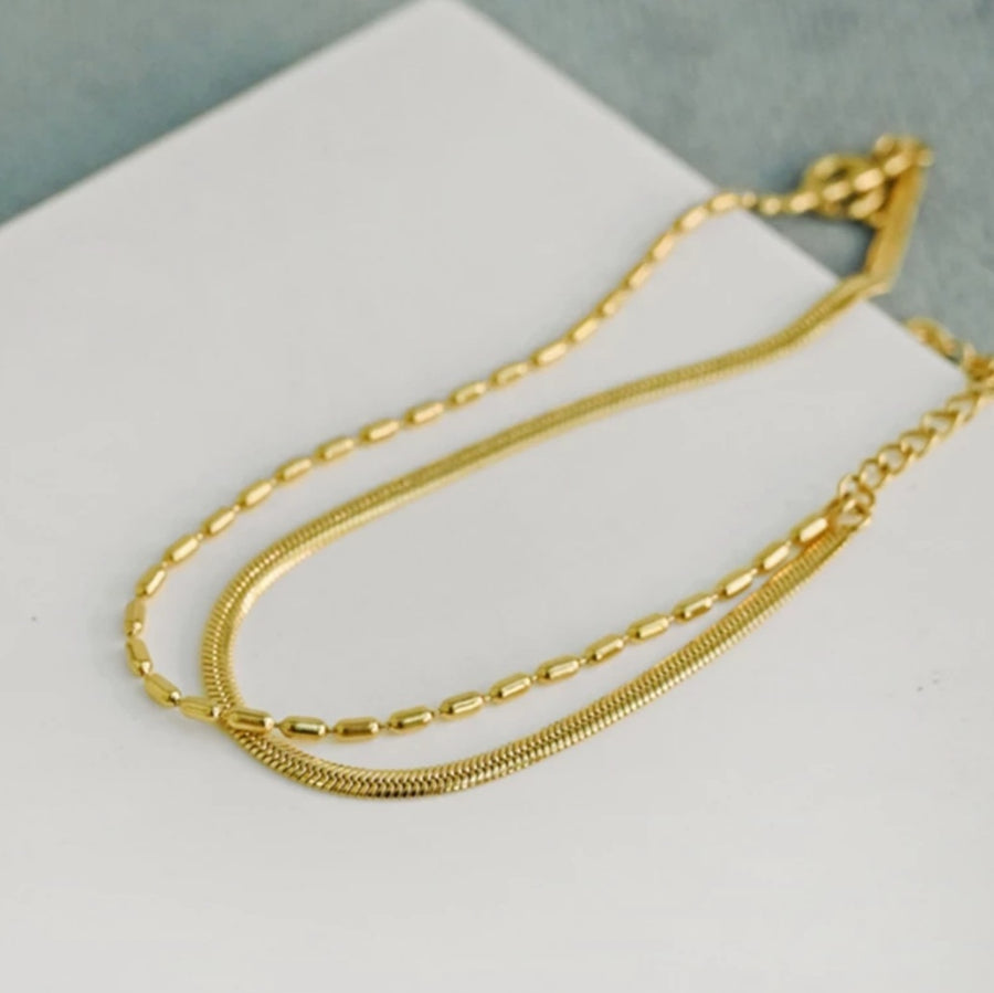 18K Beads x Snake Chain Bracelet (BACKORDER)
