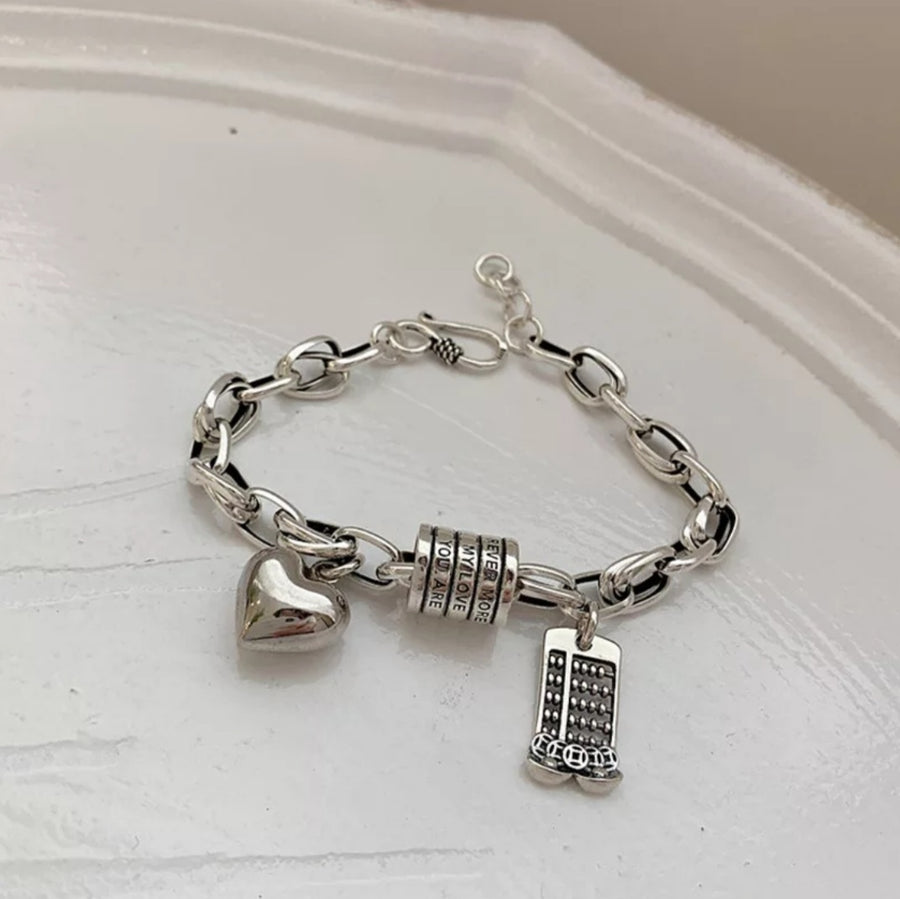 925 Abacus x Heart Bracelet (BACKORDER)