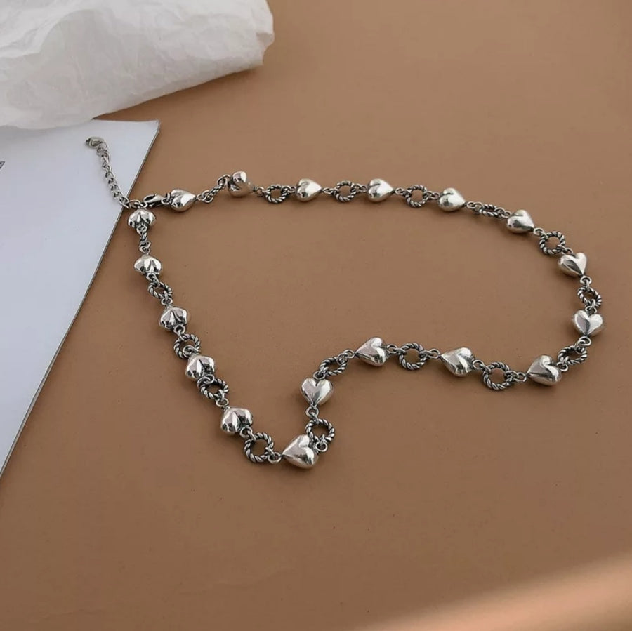 925 Link Heart Necklace (BACKORDER)