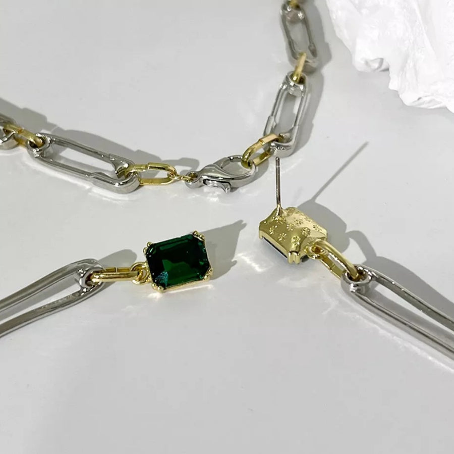 925 Emerald Green Crystal Pin Series (BACKORDER)