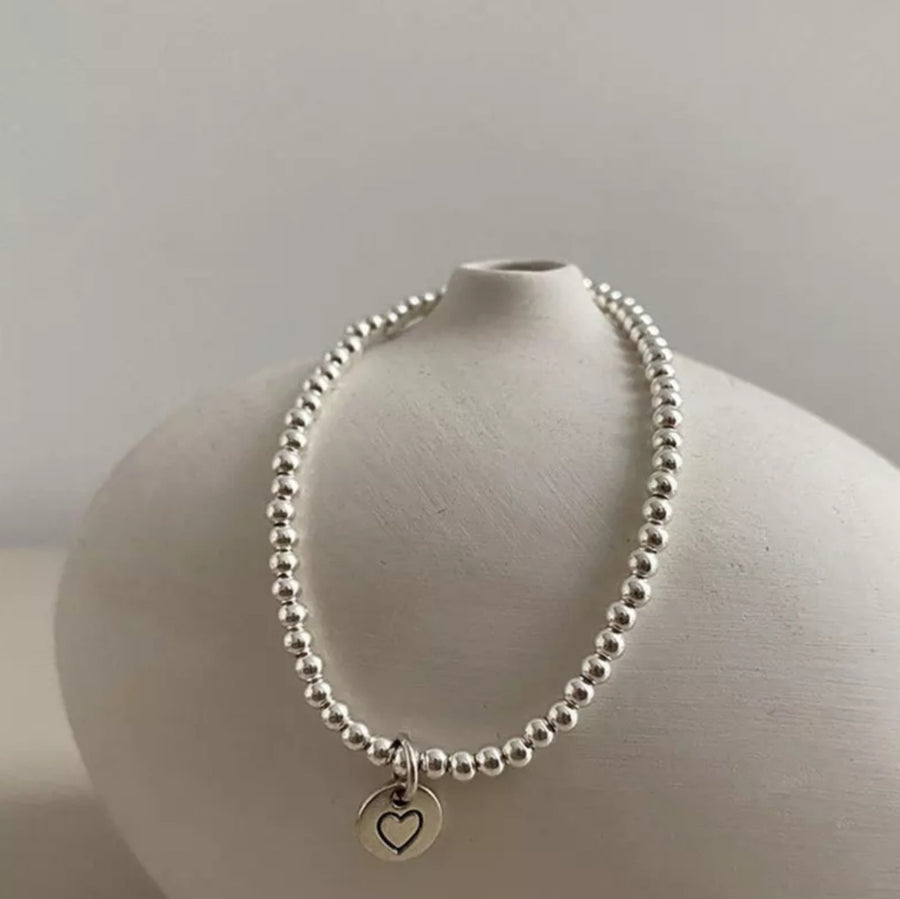 925 Elastic Band Ball Beads Bracelet (BACKORDER)