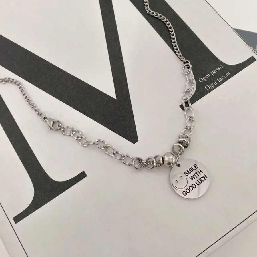 925 Smile With Good Luck Necklace (BACKORDER)