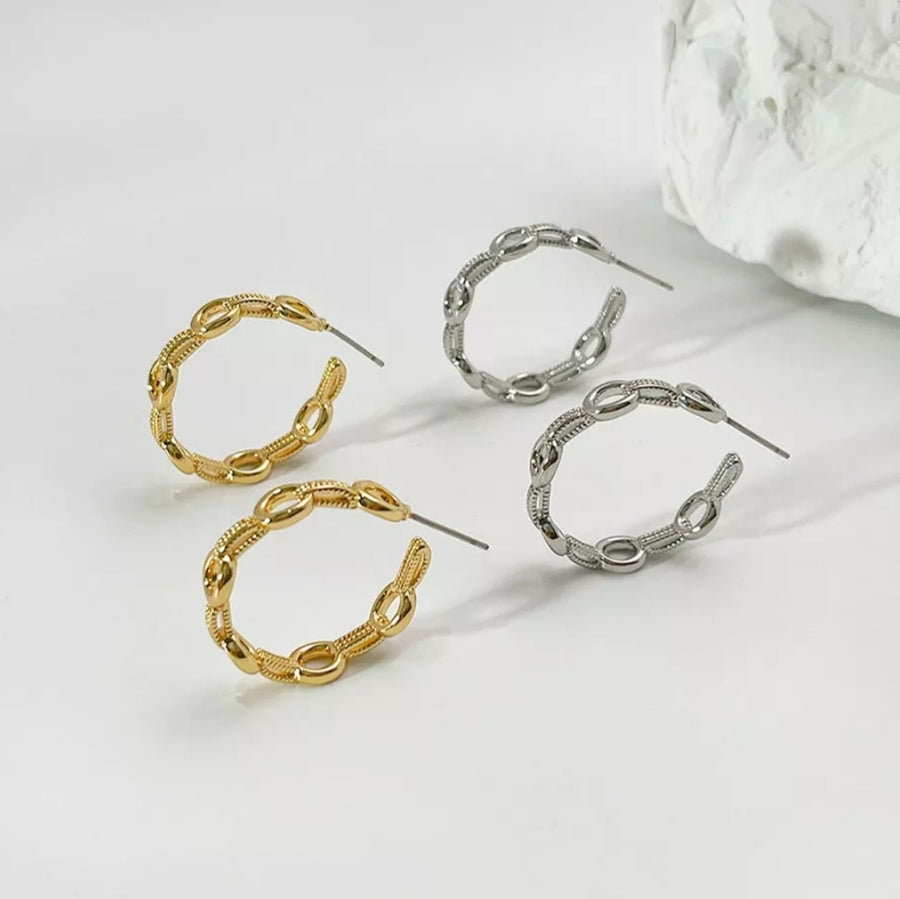 925 Jubs Circle Link Earhoops (BACKORDER)