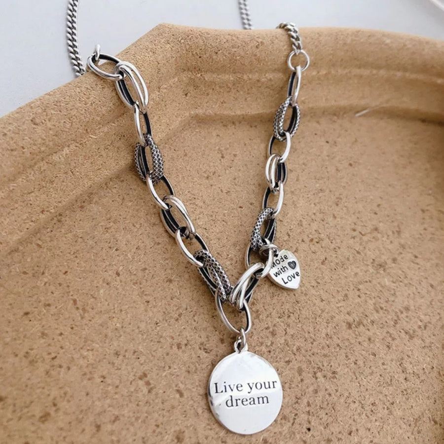925 Live Your Dream Multi Chain Necklace (BACKORDER)