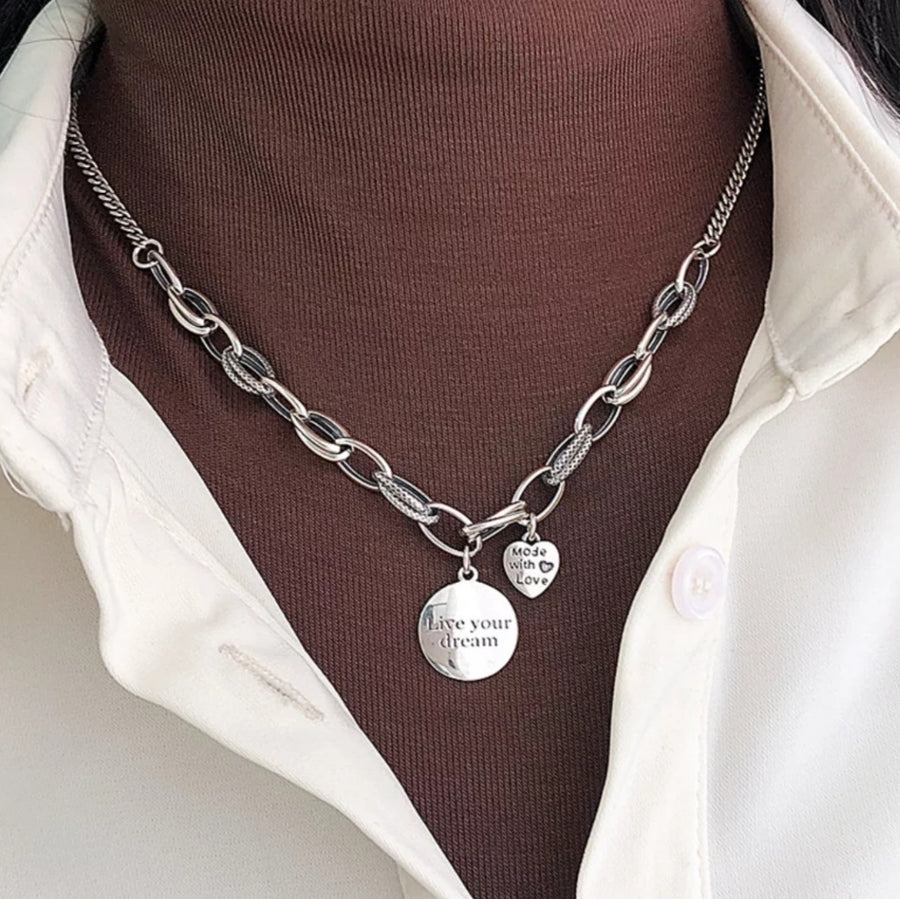 925 Live Your Dream Multi Chain Necklace (BACKORDER)
