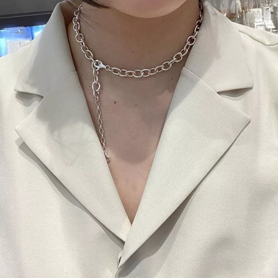 925 Ball x Ring Chain Necklace (BACKORDER)
