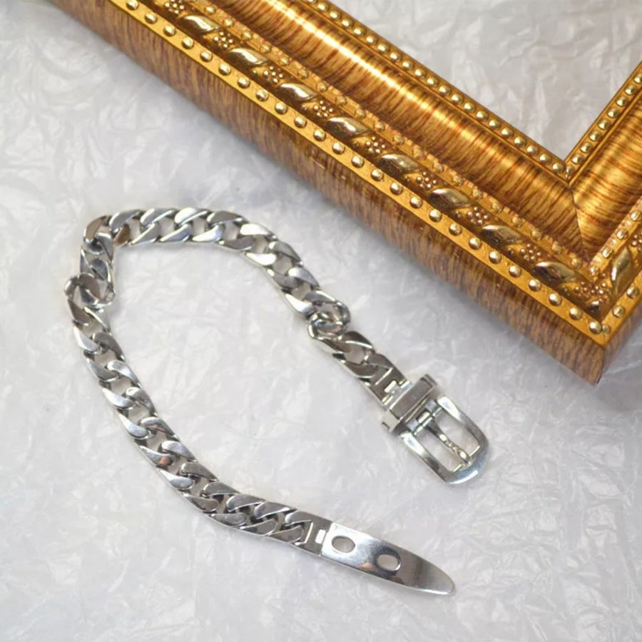 925 Belt Chain Buckle Bracelet (BACKORDER)