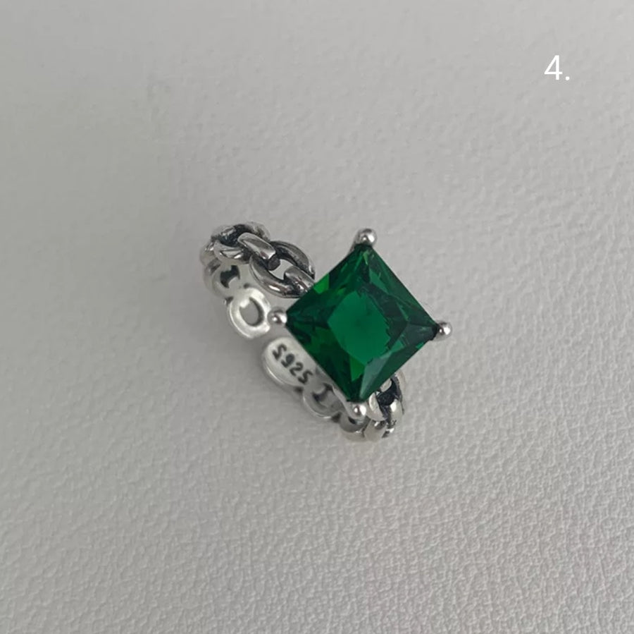 925 Emerald x Pumpkin Crystal Series (BACKORDER)
