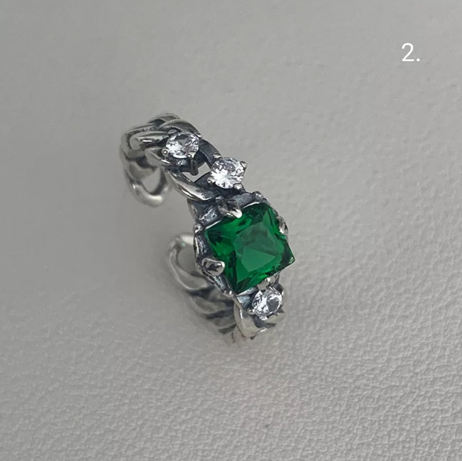 925 Emerald x Pumpkin Crystal Series (BACKORDER)