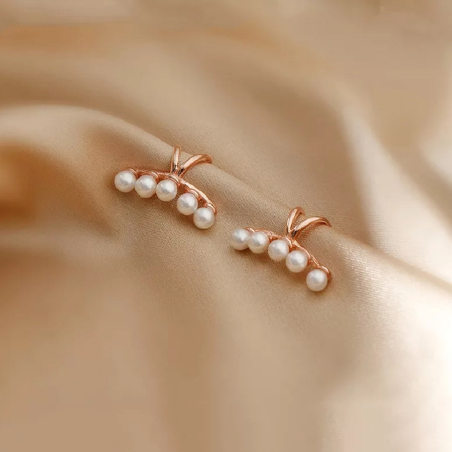 925 Little Pearls Curve Ear Cuffs (BACKORDER)