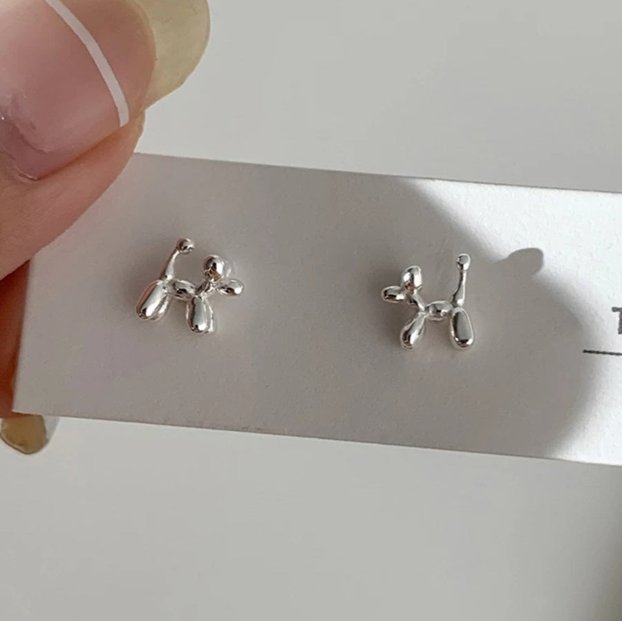 925 Mini Balloon Dog Earrings (BACKORDER)