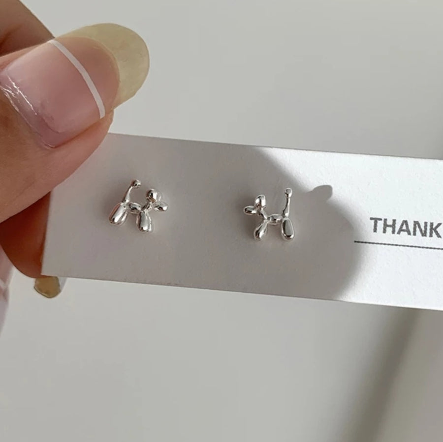 925 Mini Balloon Dog Earrings (BACKORDER)
