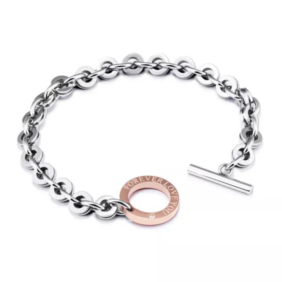 925 Forever Love T-Bar Chain Bracelet (BACKORDER)