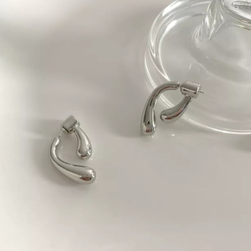 925 Curling Droplet Earrings (BACKORDER)