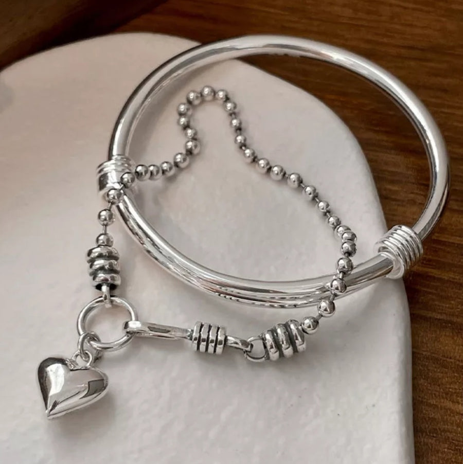 925 Heart Beads Hook On Bracelet (BACKORDER)