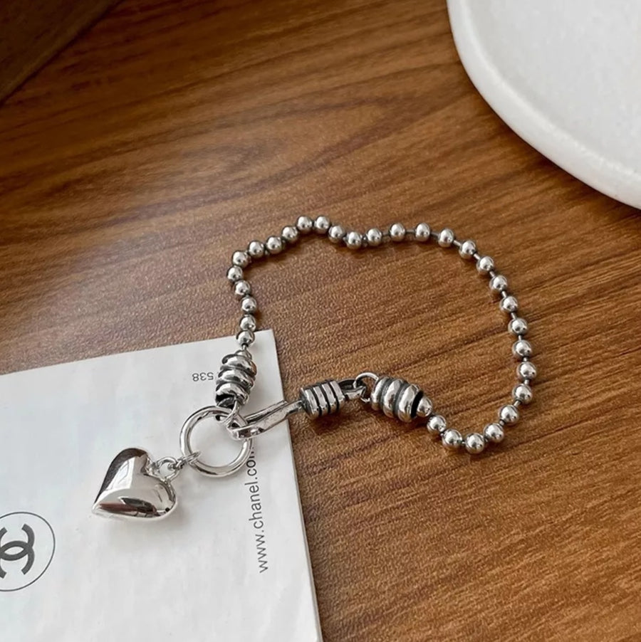 925 Heart Beads Hook On Bracelet (BACKORDER)