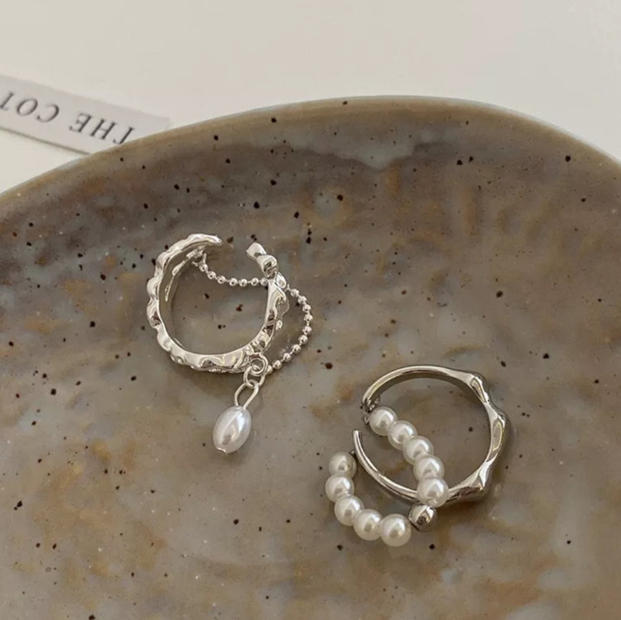 925 Emi Wrinkled Beads x Pearls Series
