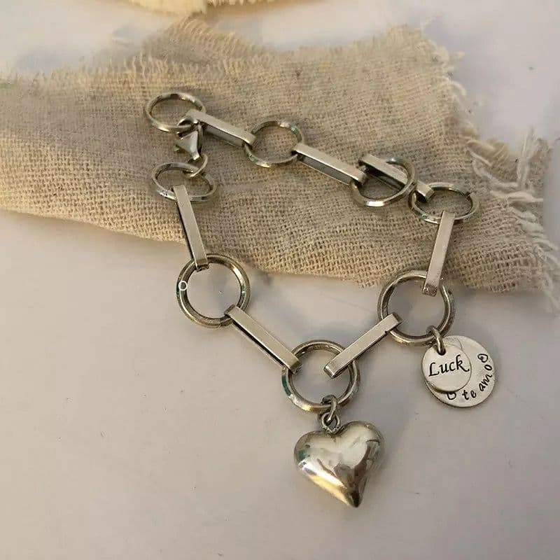925 Kylie Chain Heart Bracelet (BACKORDER)